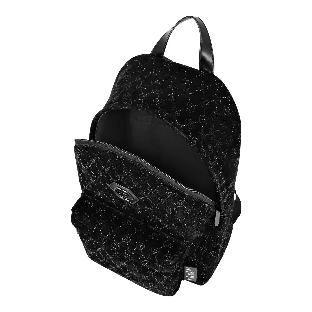 Mode-Rucksack mit Monogramm-Verzierung