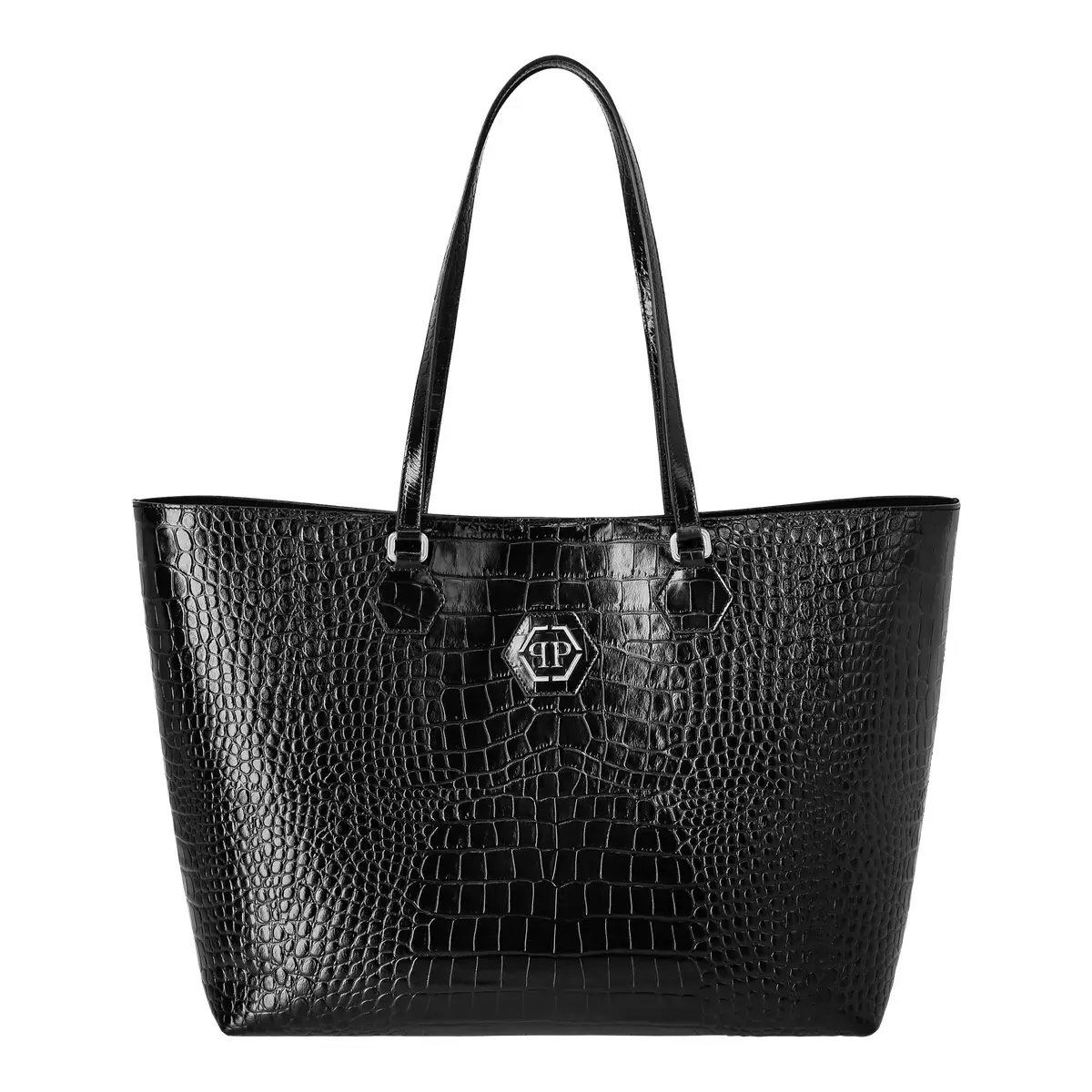 Geprägte Ledertasche mit Totenkopf