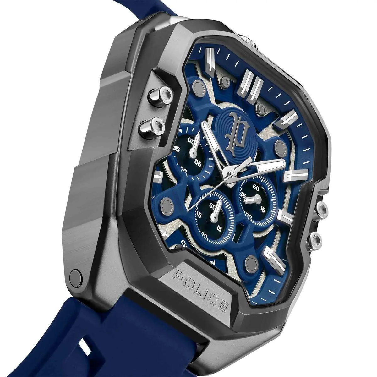 Blaue Multifunktions-Chronograph-Uhr