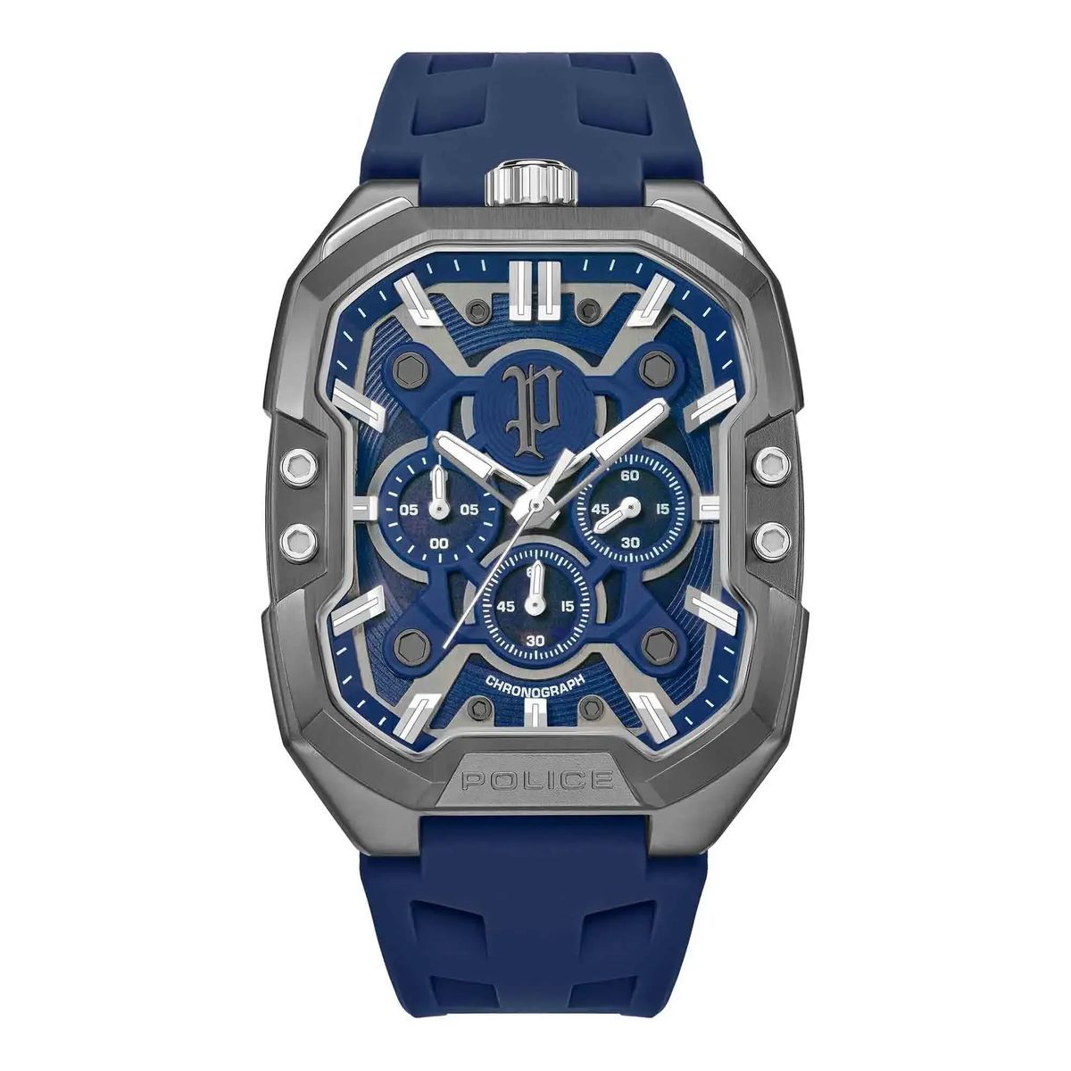 Blaue Multifunktions-Chronograph-Uhr