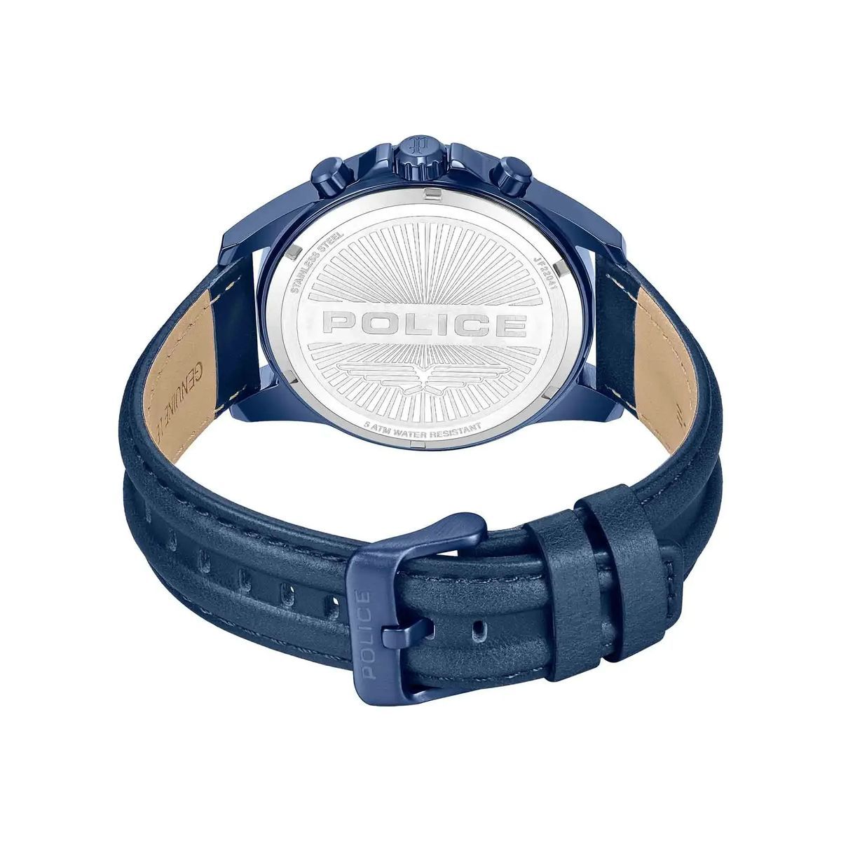 Moderne Blaue Dual-Time-Uhr