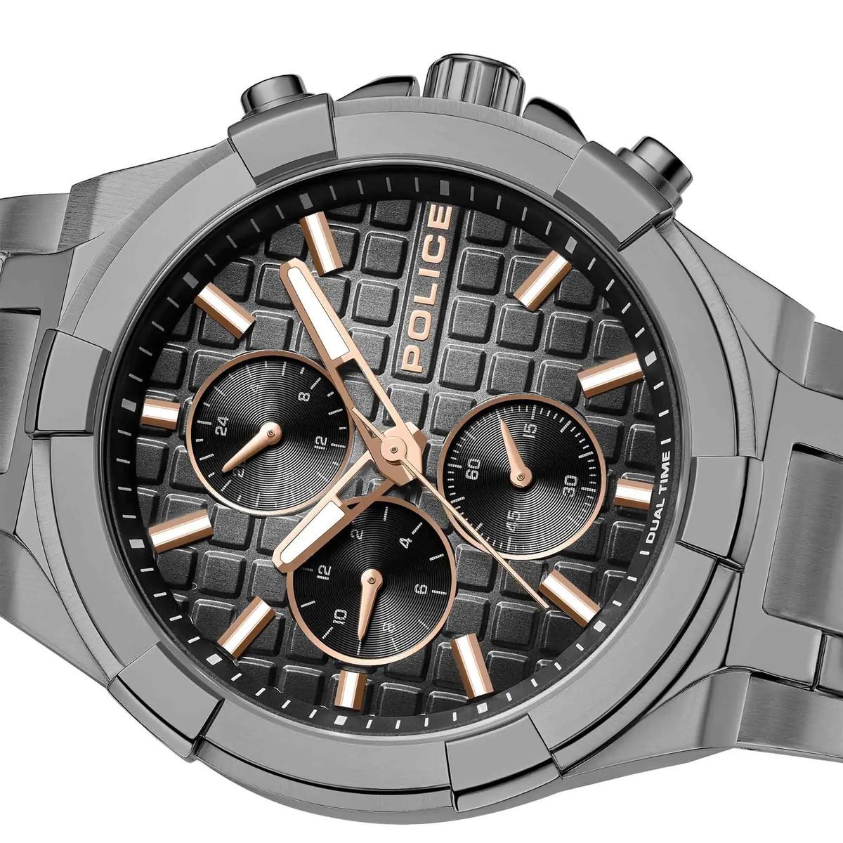 Herren Gunmetal Grey Multifunktionsuhr