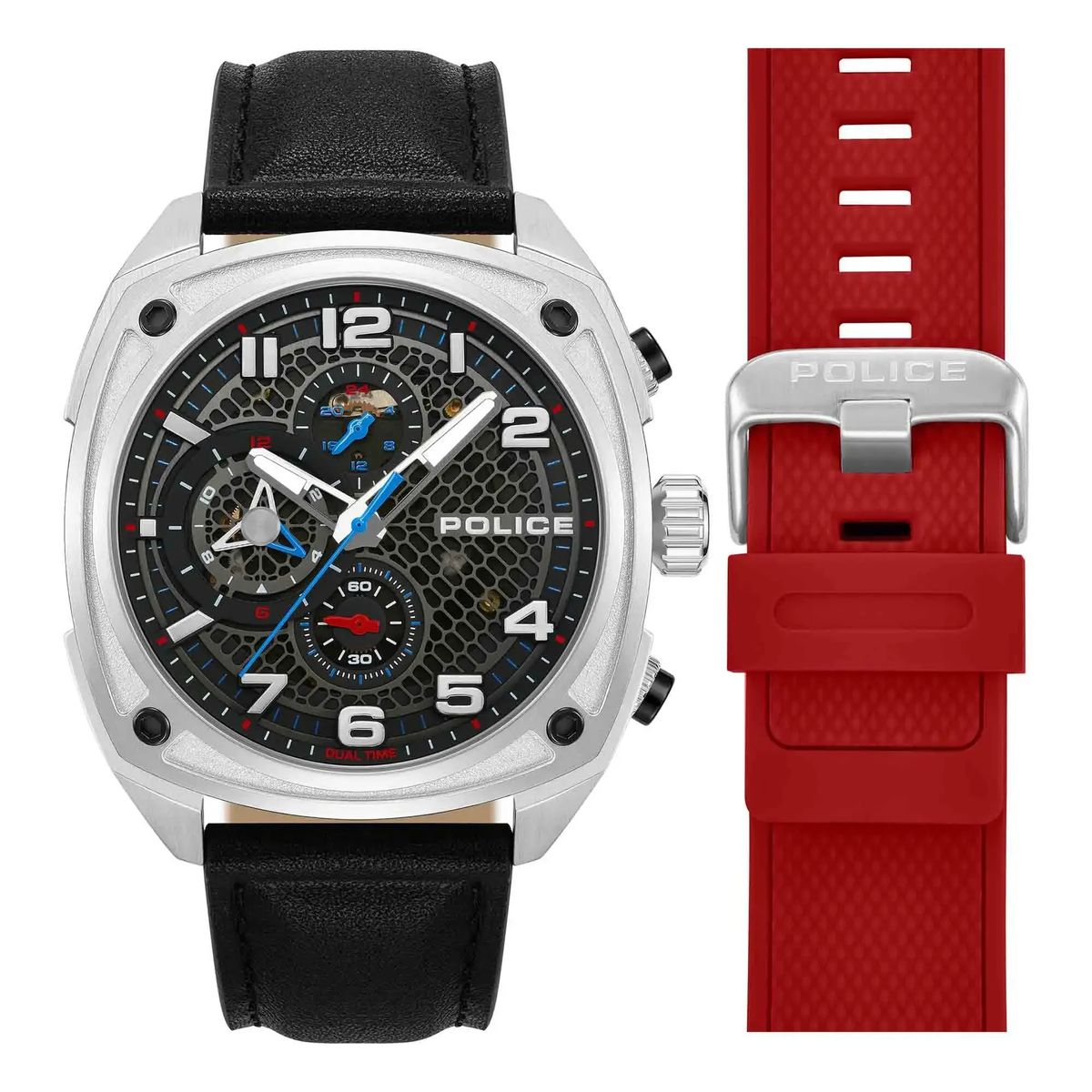 Moderne Multifunktionsuhr mit Wechselarmbändern