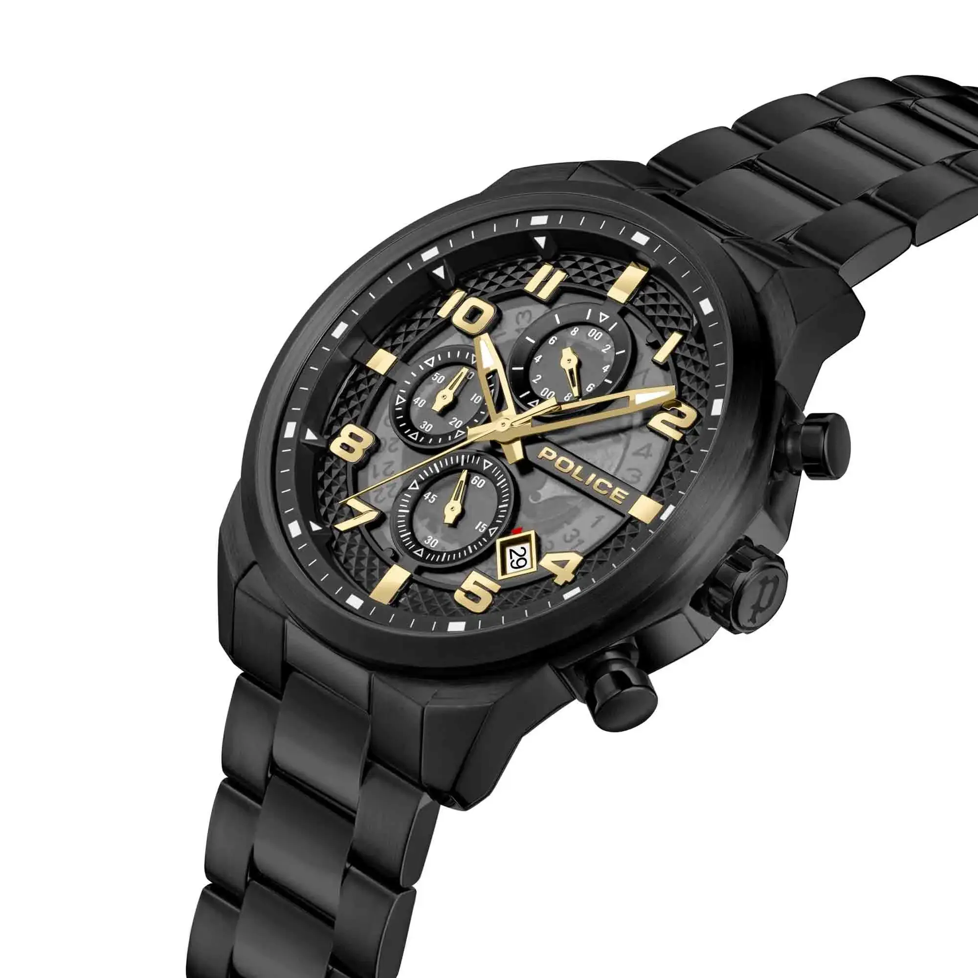 Chronograph Uhr mit Metallarmband