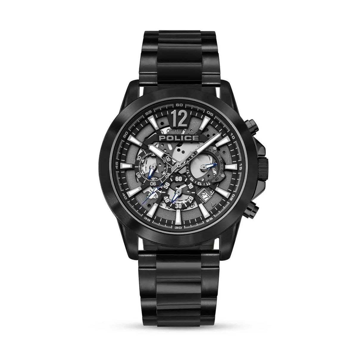 Schwarze Multifunktions-Chronographen-Uhr