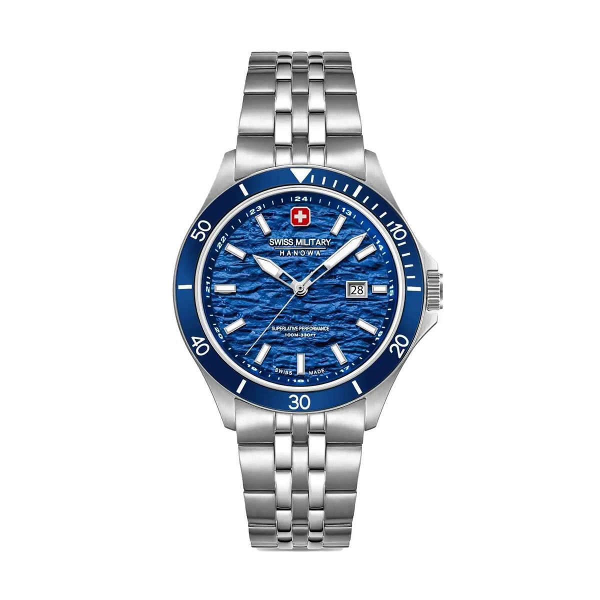 Swiss Military Hanowa Uhr mit blauem Zifferblatt