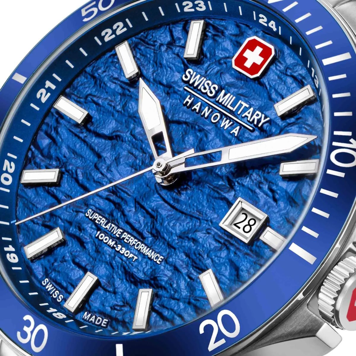 Swiss Military Hanowa Uhr mit blauem Zifferblatt