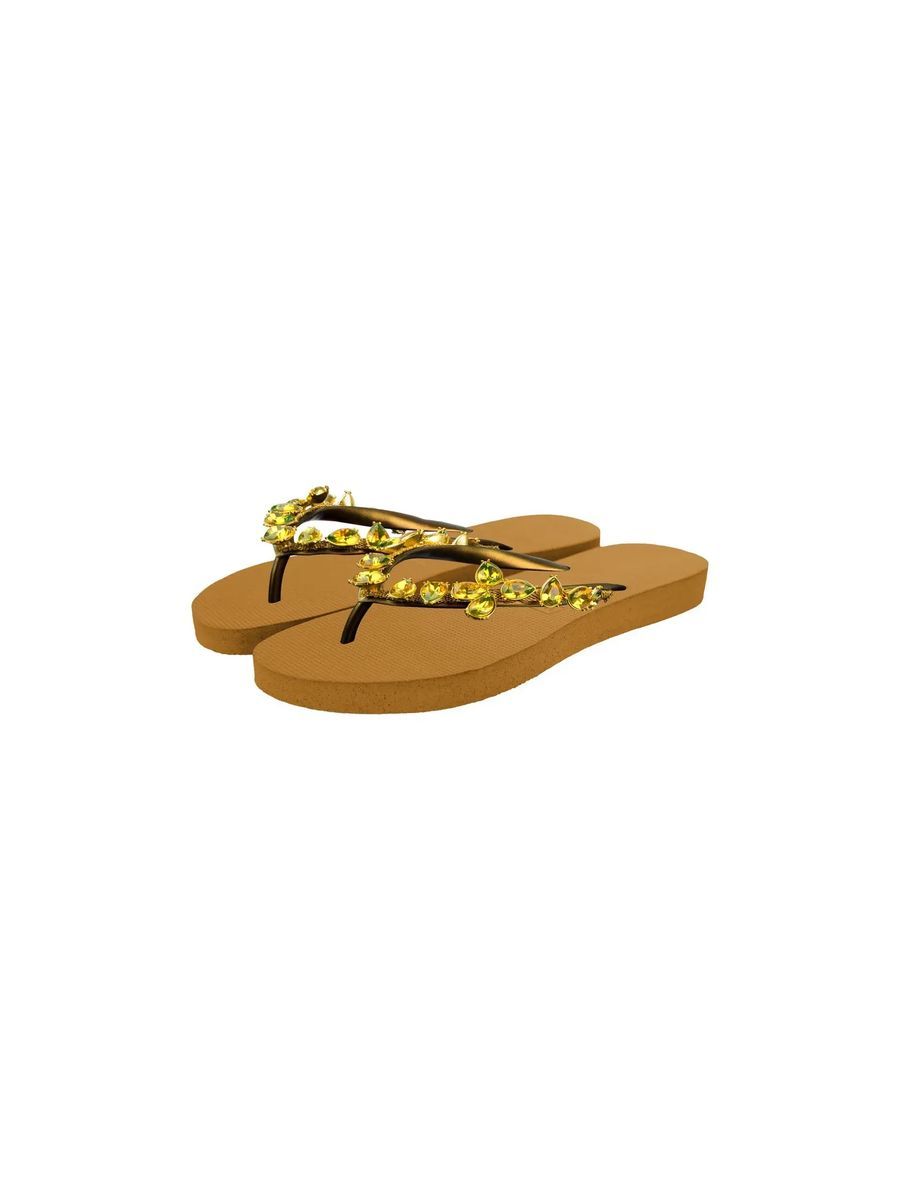 Zehenstegsandalen mit Schmucksteinen