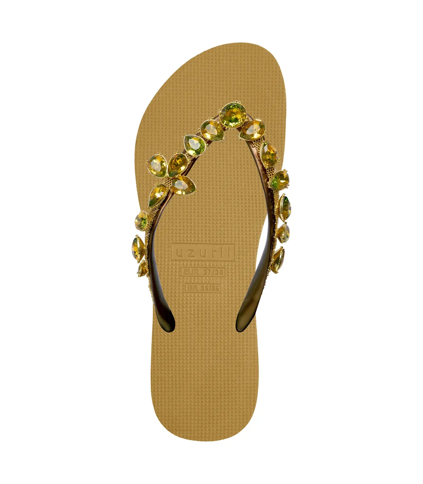 Zehenstegsandalen mit Schmucksteinen