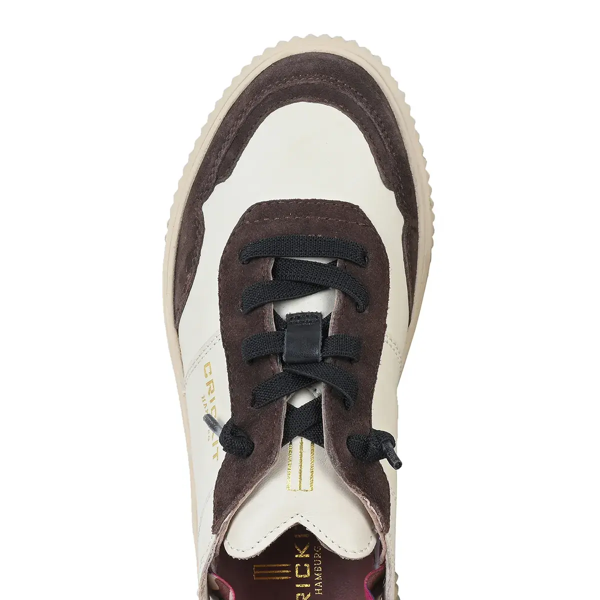 Brauner Low-Top-Sneaker mit Paneelen