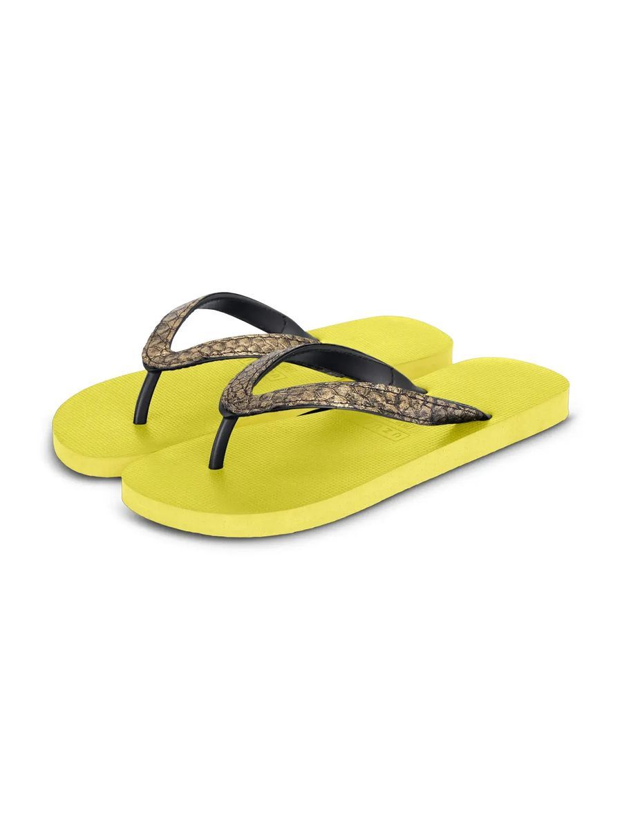 Zehentrenner mit Bronze Python Riemen