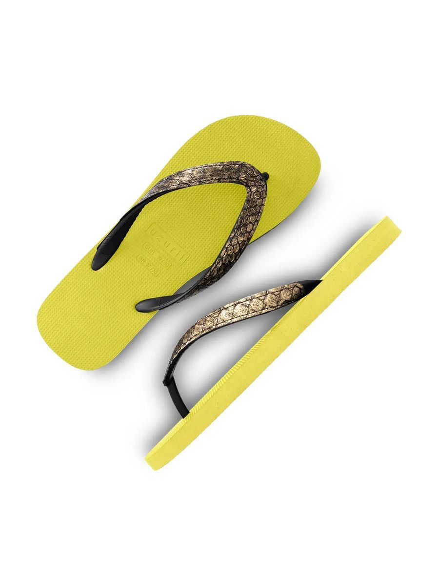 Zehentrenner mit Bronze Python Riemen