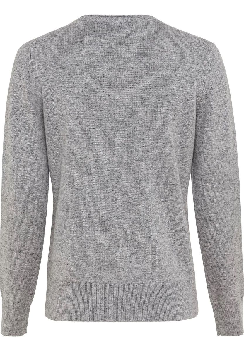 GALERIA Seide-Kaschmir Pullover "Madrid", Rundhals-Ausschnitt, für Damen, grau, 34