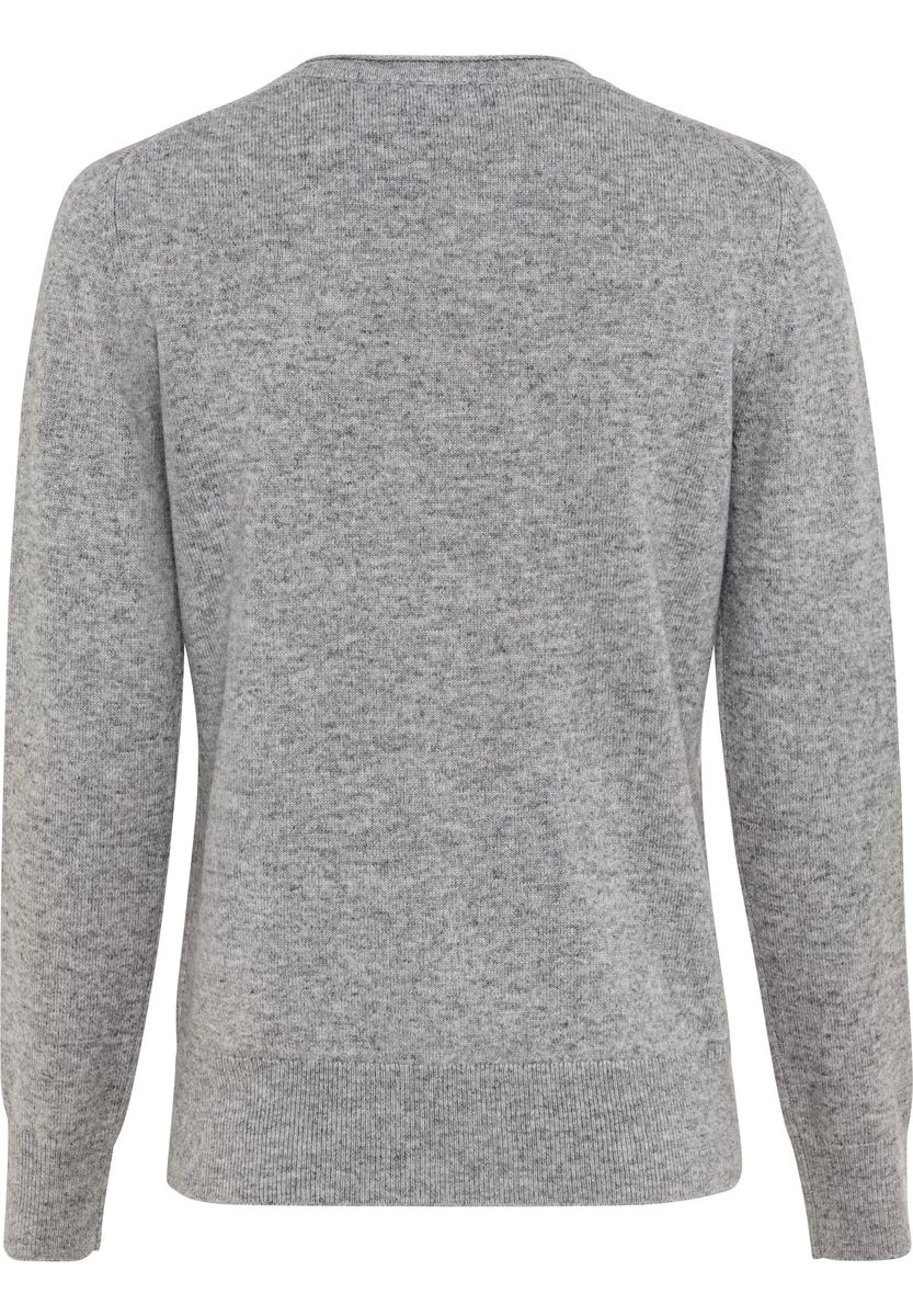 GALERIA Seide-Kaschmir Pullover "Madrid", Rundhals-Ausschnitt, für Damen, grau, 34