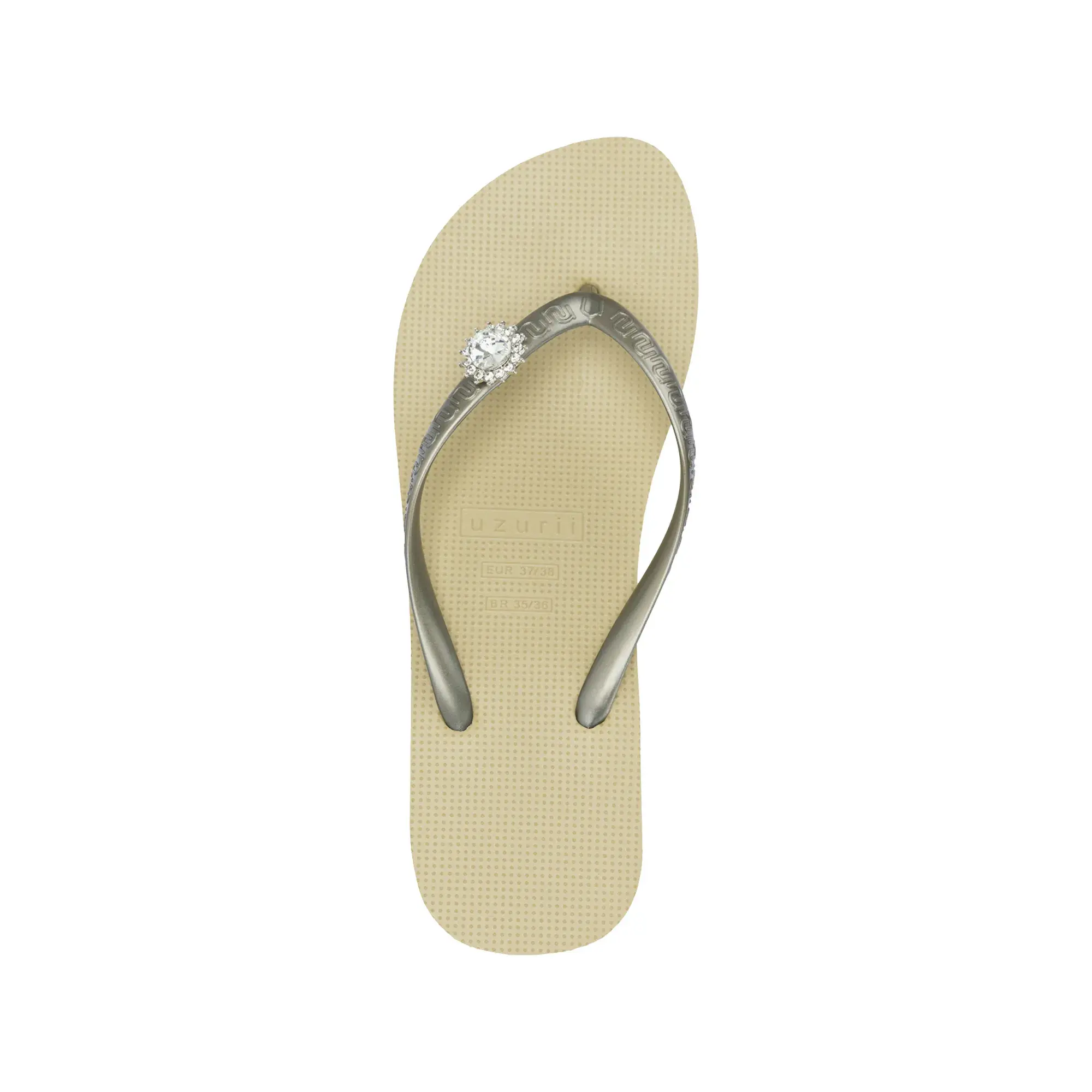 Schmuckbesetzte Flip-Flops mit austauschbarem Dekor