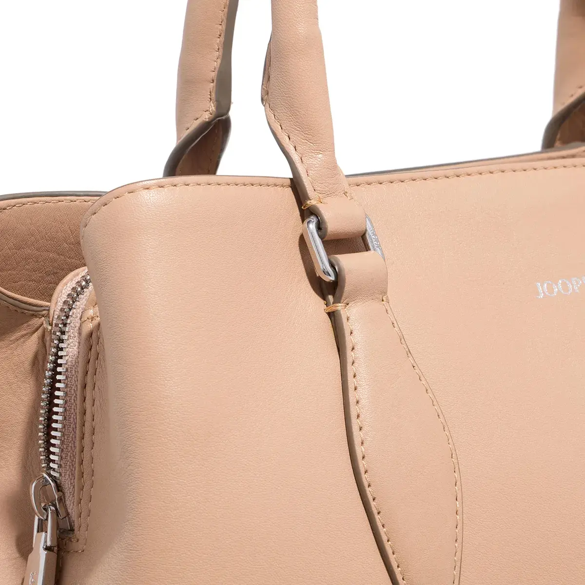Elegante strukturierte Lederhandtasche mit Riemen