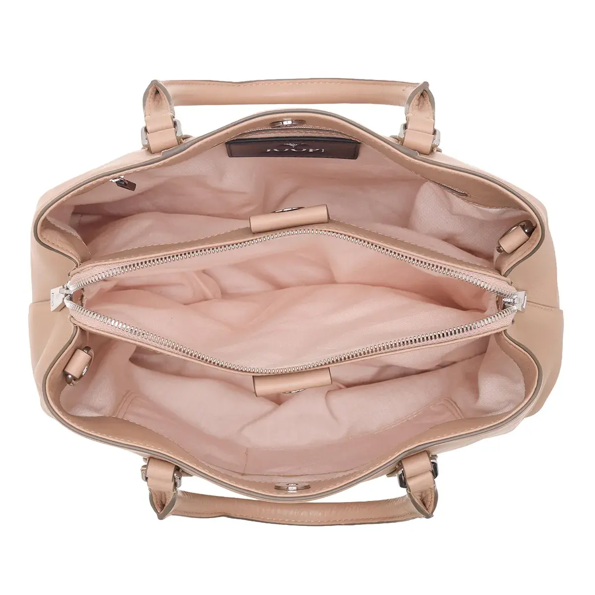 Elegante strukturierte Lederhandtasche mit Riemen
