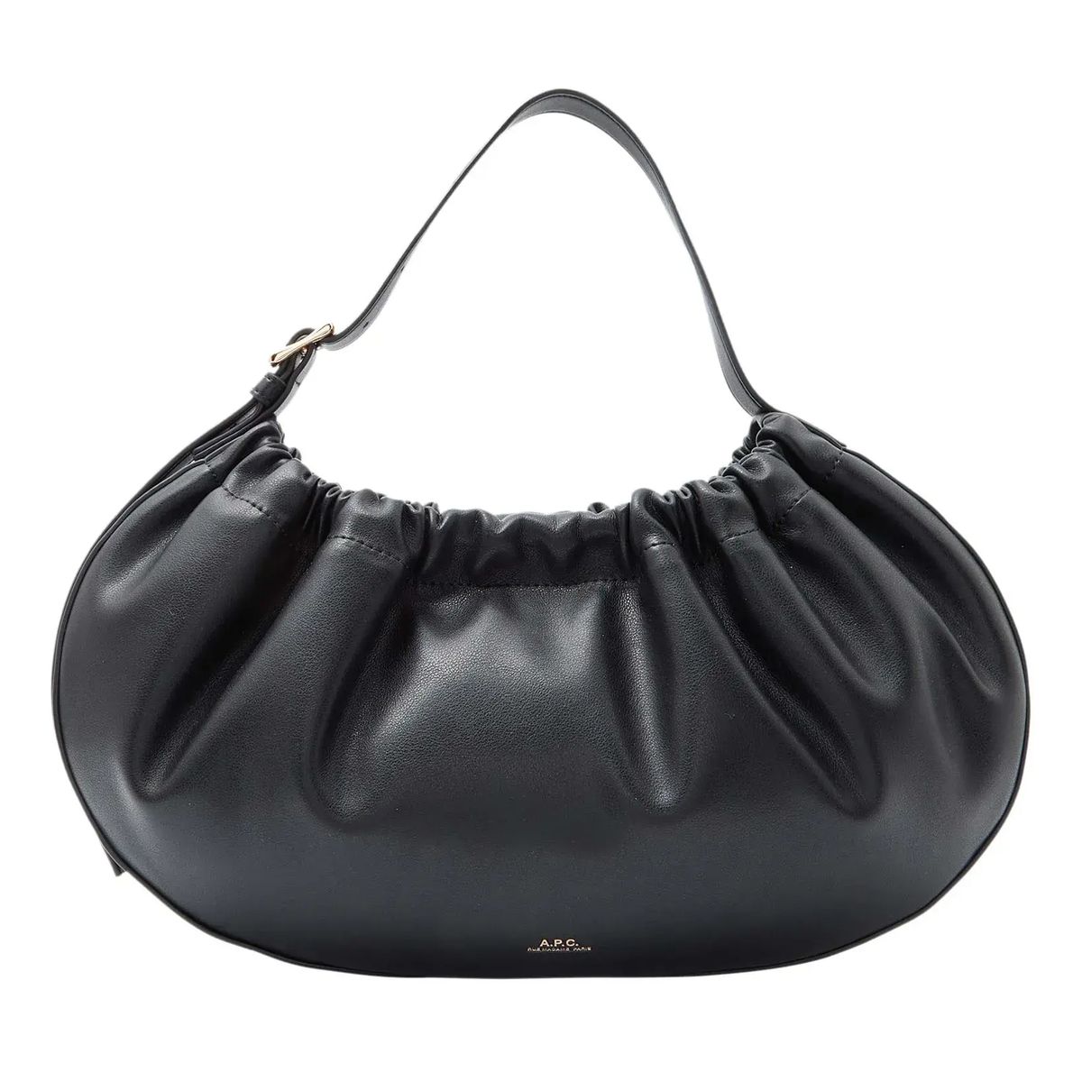 Geraffte Ledertasche