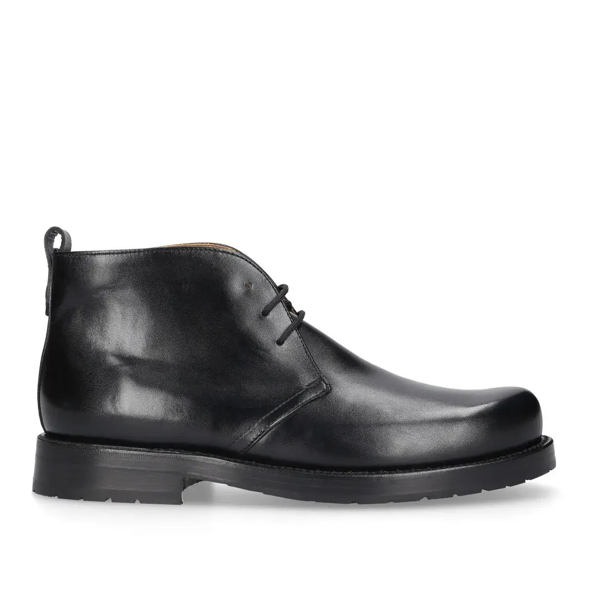 Schwarze Chukka-Stiefeletten aus Leder