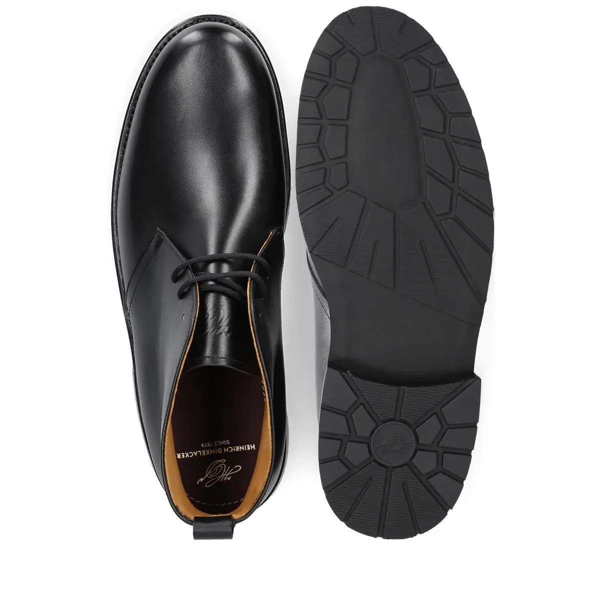 Schwarze Chukka-Stiefeletten aus Leder