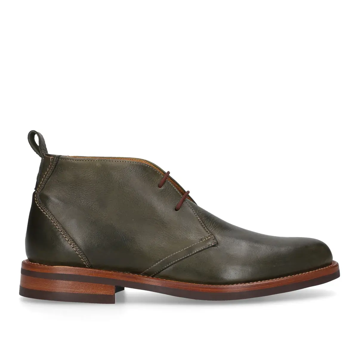 Grüne Chukka-Stiefeletten aus Leder