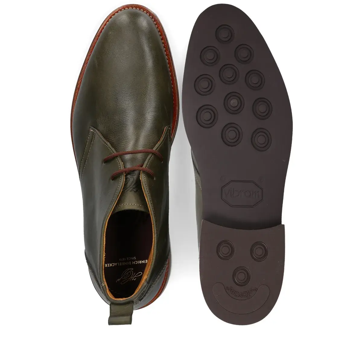 Grüne Chukka-Stiefeletten aus Leder