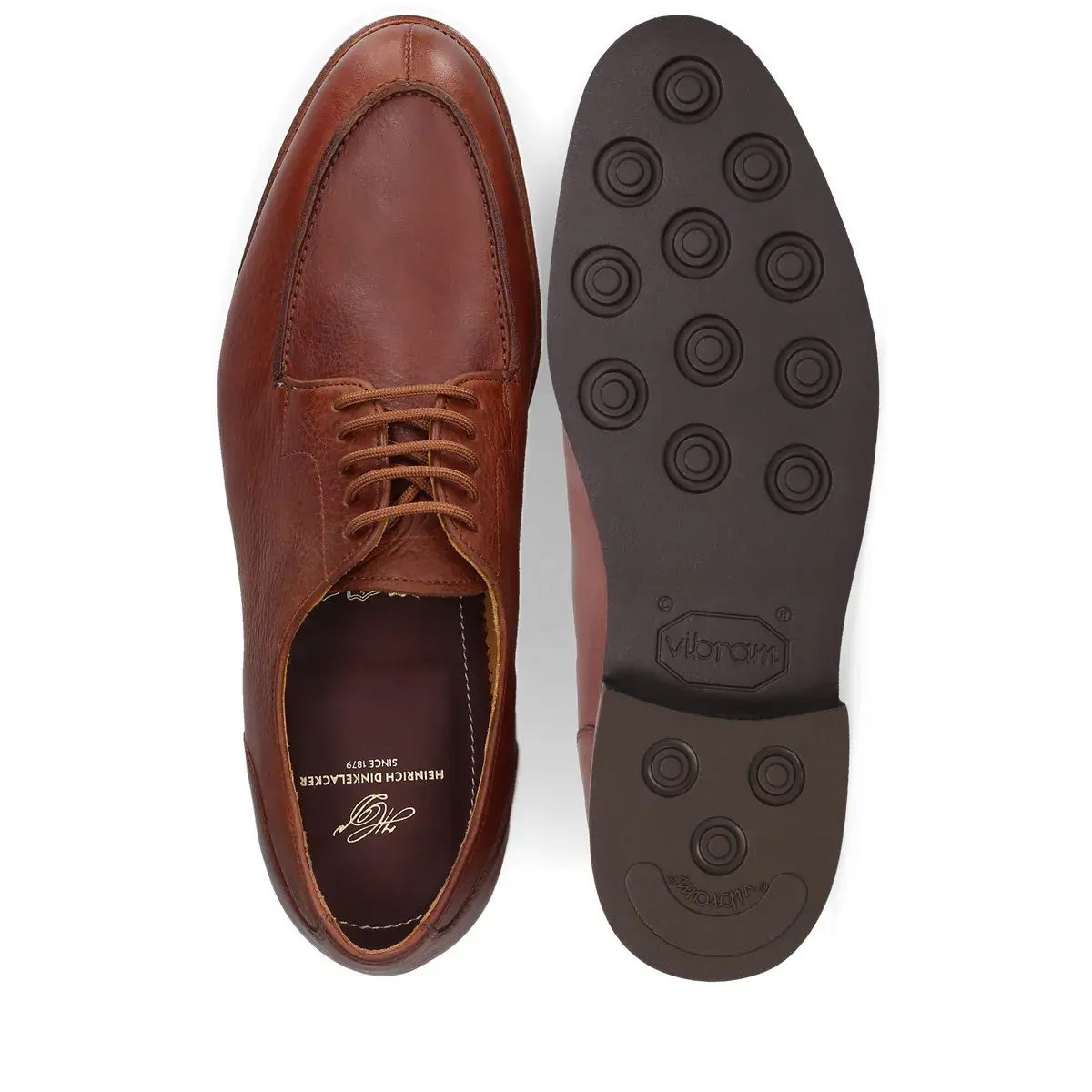 Klassischer brauner Derby-Schnürschuh aus Leder