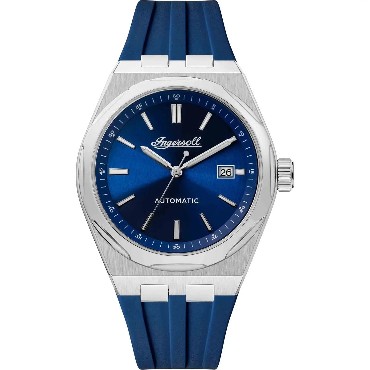 Automatische Armbanduhr mit blauem Zifferblatt