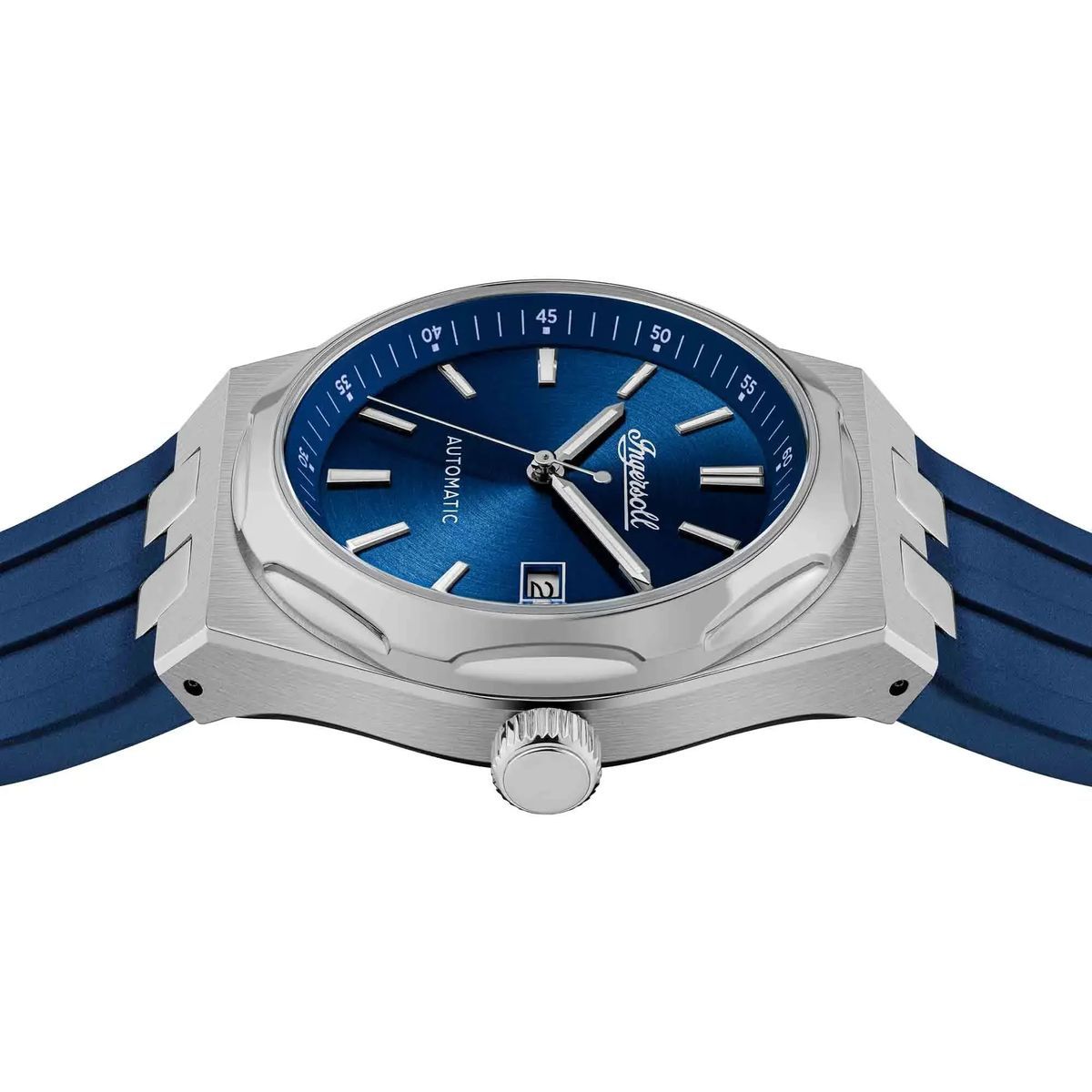 Automatische Armbanduhr mit blauem Zifferblatt