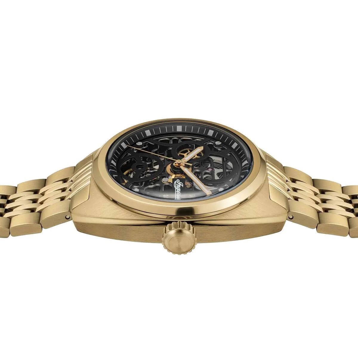 Goldene Automatische Skelett-Armbanduhr