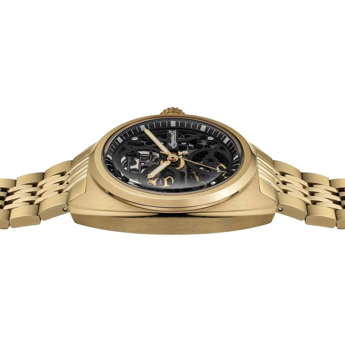 Goldene Automatische Skelett-Armbanduhr