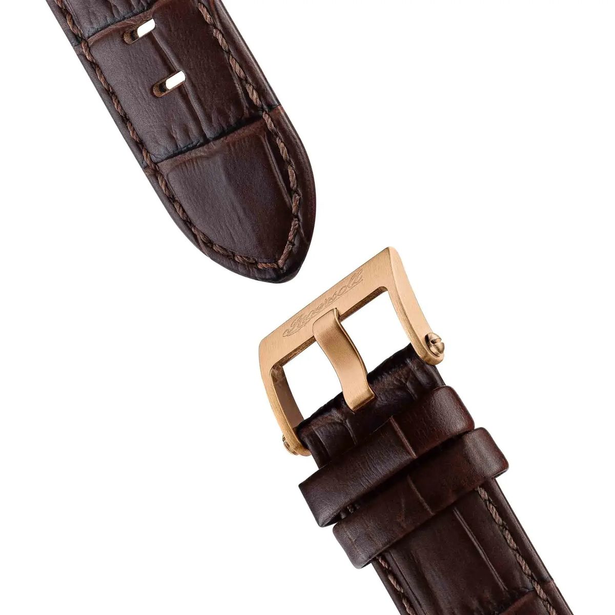 Automatikuhr mit Skelett und Lederarmband