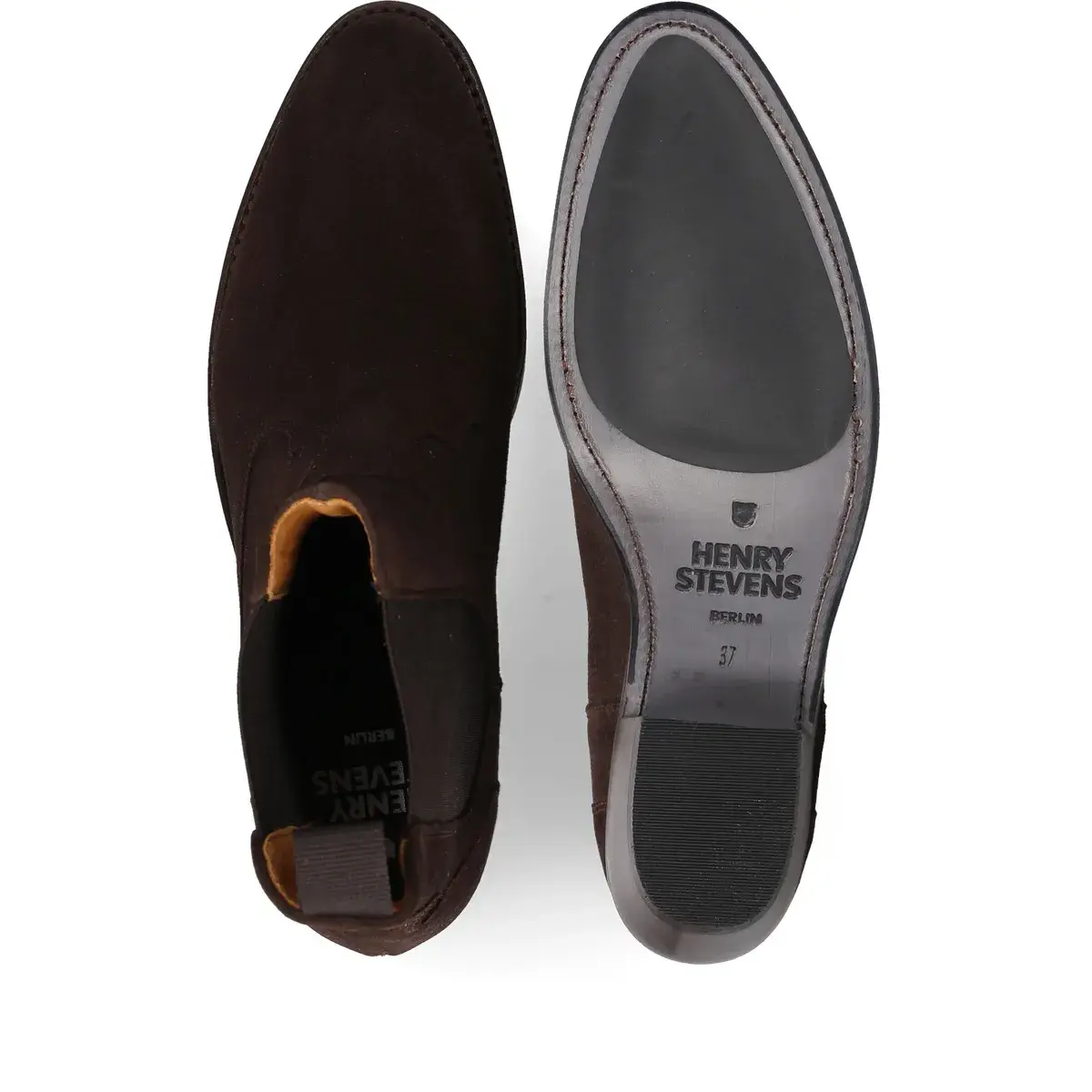 Braune Wildleder-Chelsea-Westernstiefel für Damen
