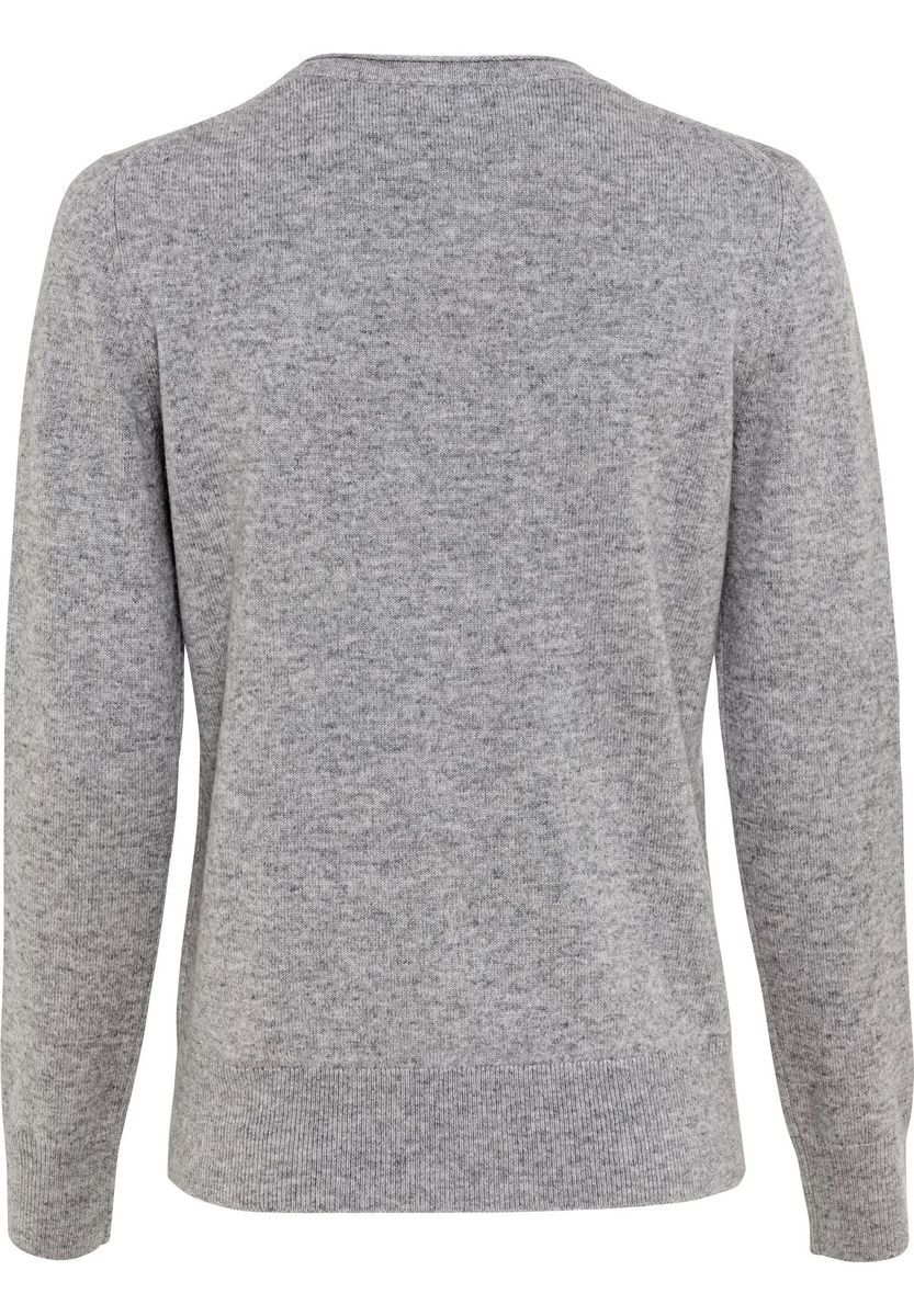 GALERIA Seide-Kaschmir Pullover "Monaco", V-Ausschnitt, für Damen, grau, 34