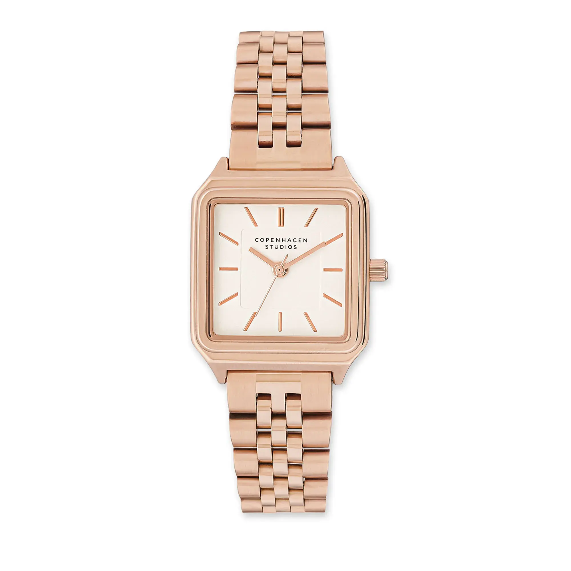 Eckige Edelstahl Vintage Uhr