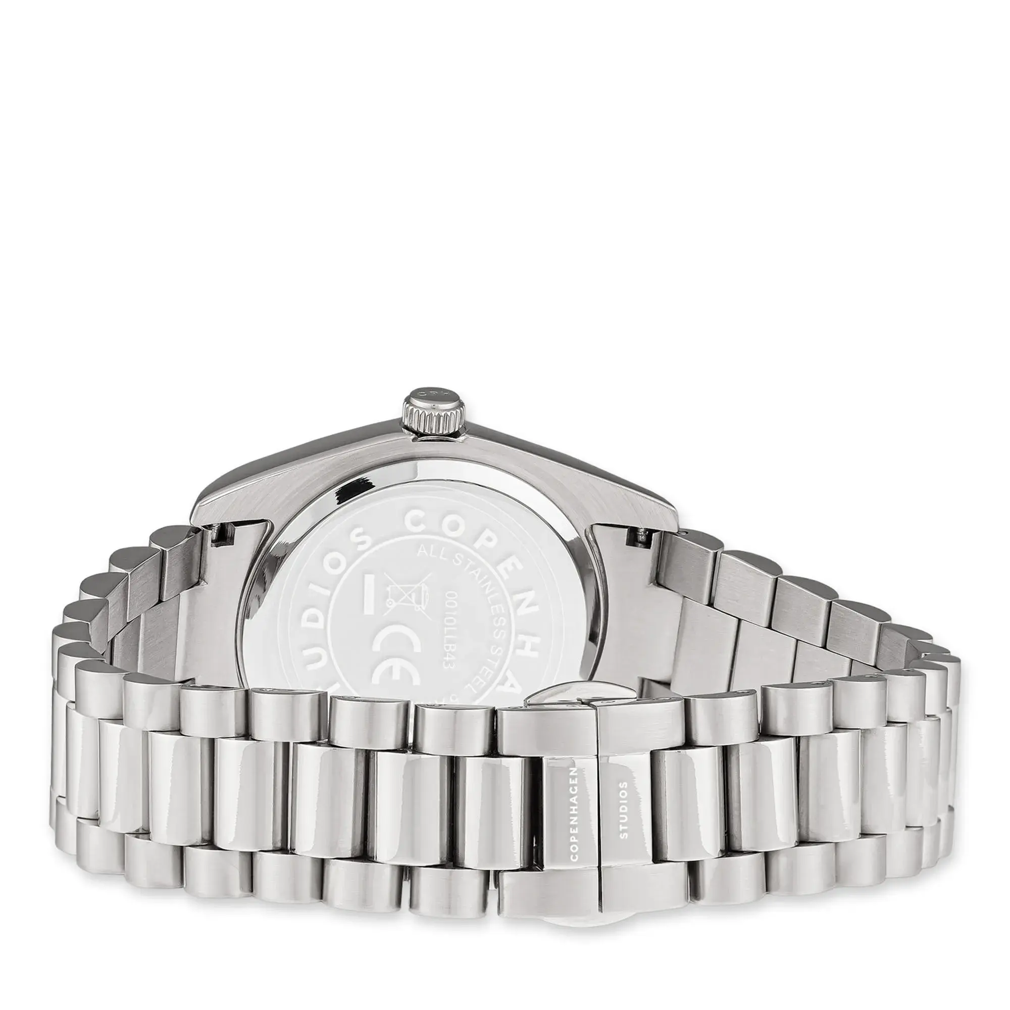 Runde Edelstahluhr mit Armband