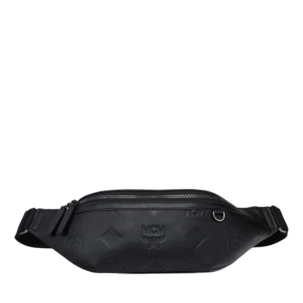 Gürteltasche aus Leder mit geprägtem Logo