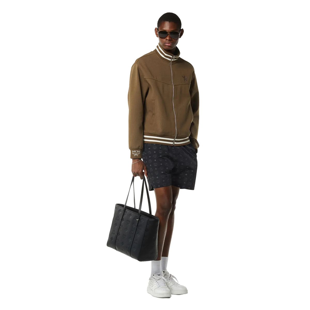 Geprägte Leder Shopper Tragetasche
