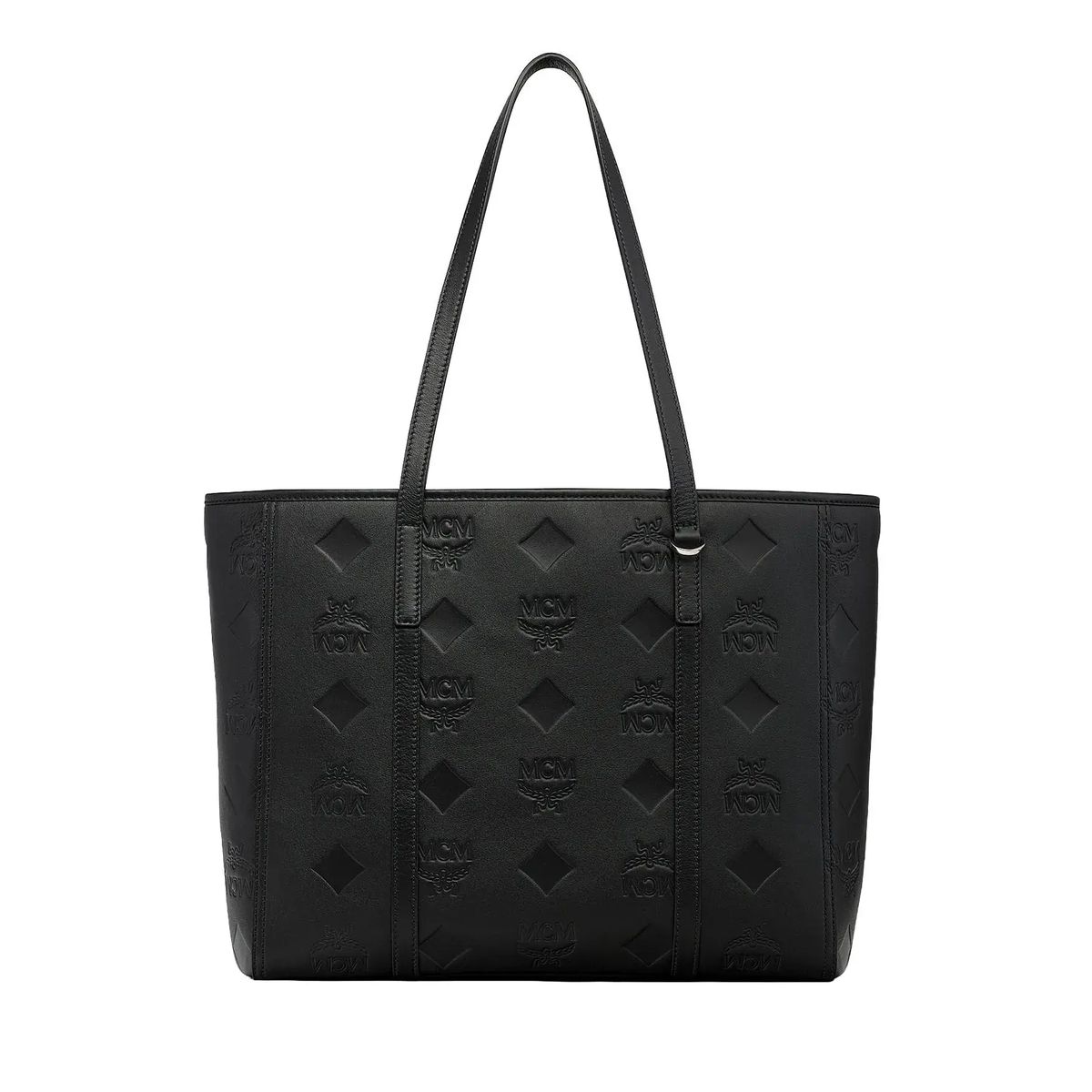 Geprägte Leder Shopper Tragetasche