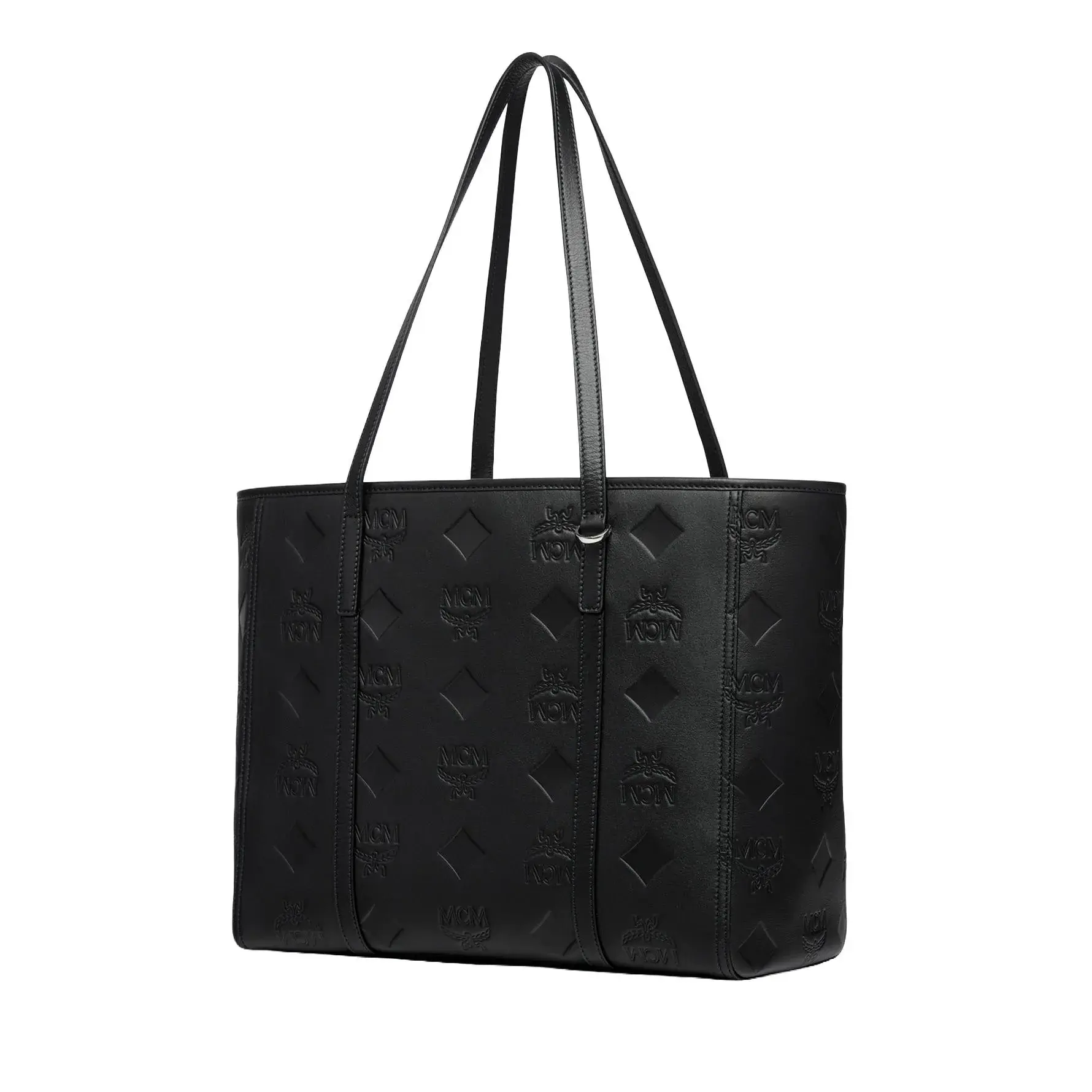 Geprägte Leder Shopper Tragetasche
