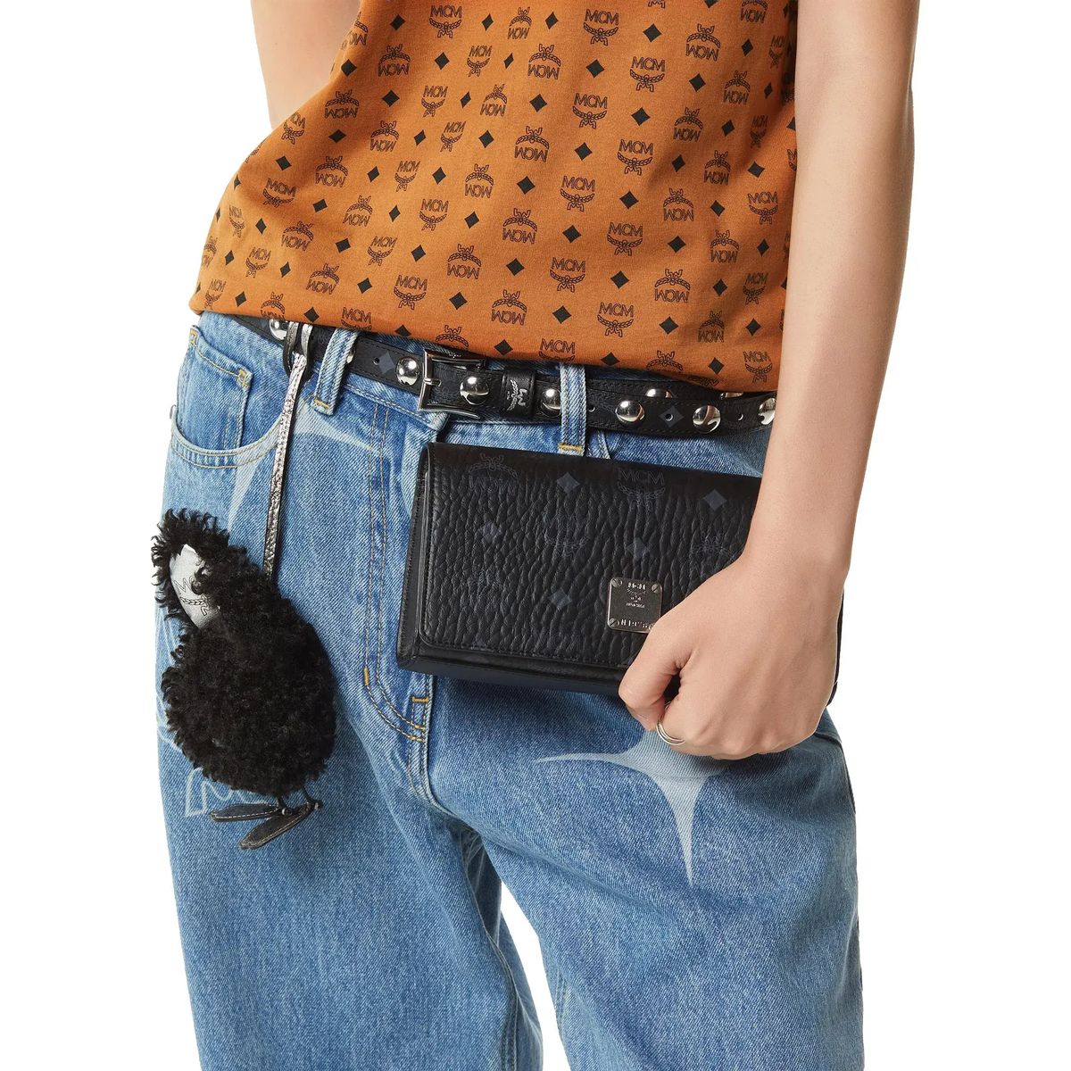 Visetos Leder Brieftasche Crossbody Bag
