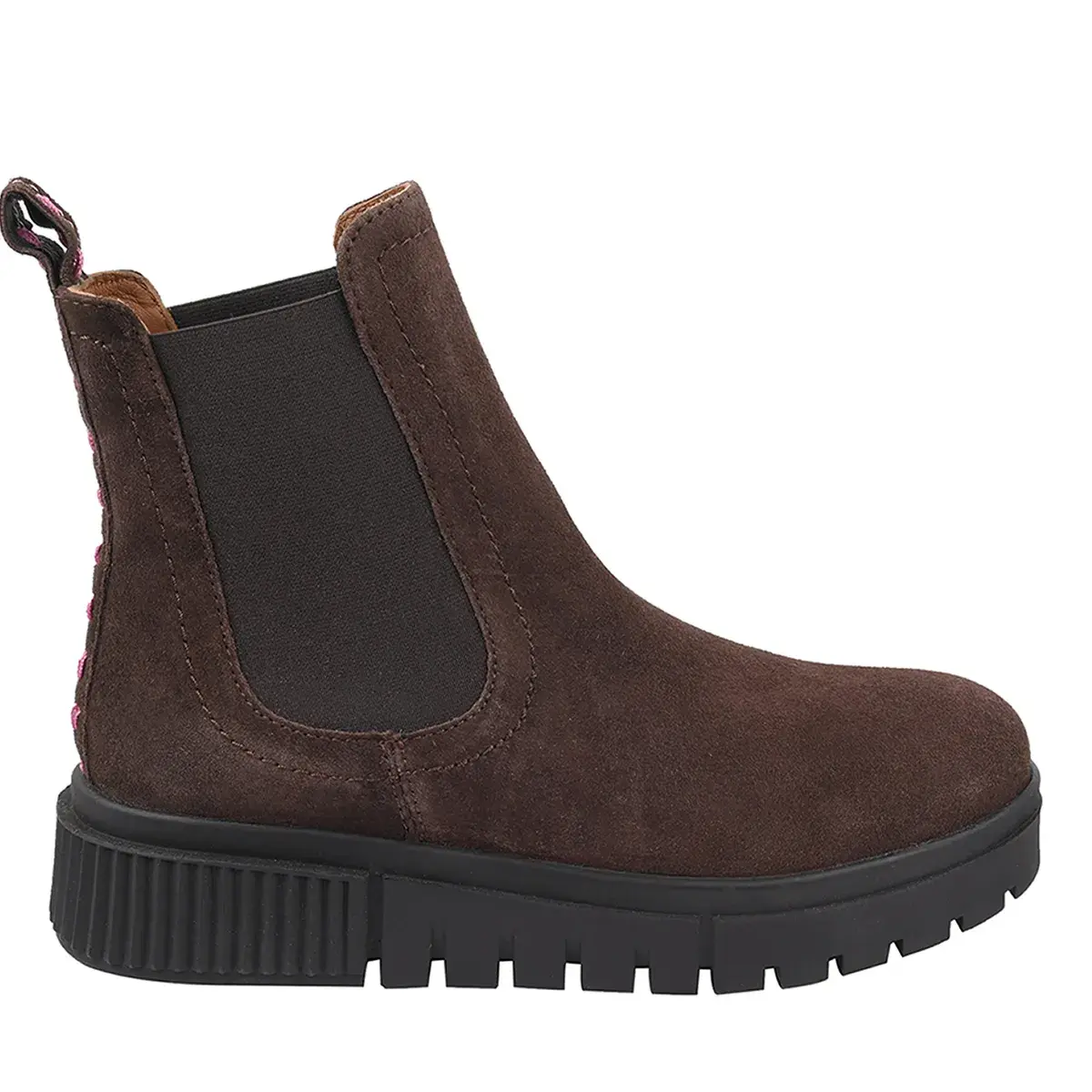Braune Chelsea-Stiefeletten aus Wildleder