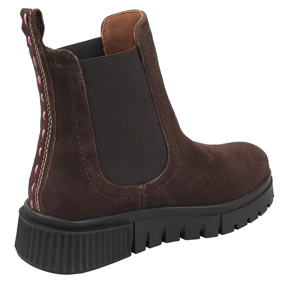 Braune Chelsea-Stiefeletten aus Wildleder