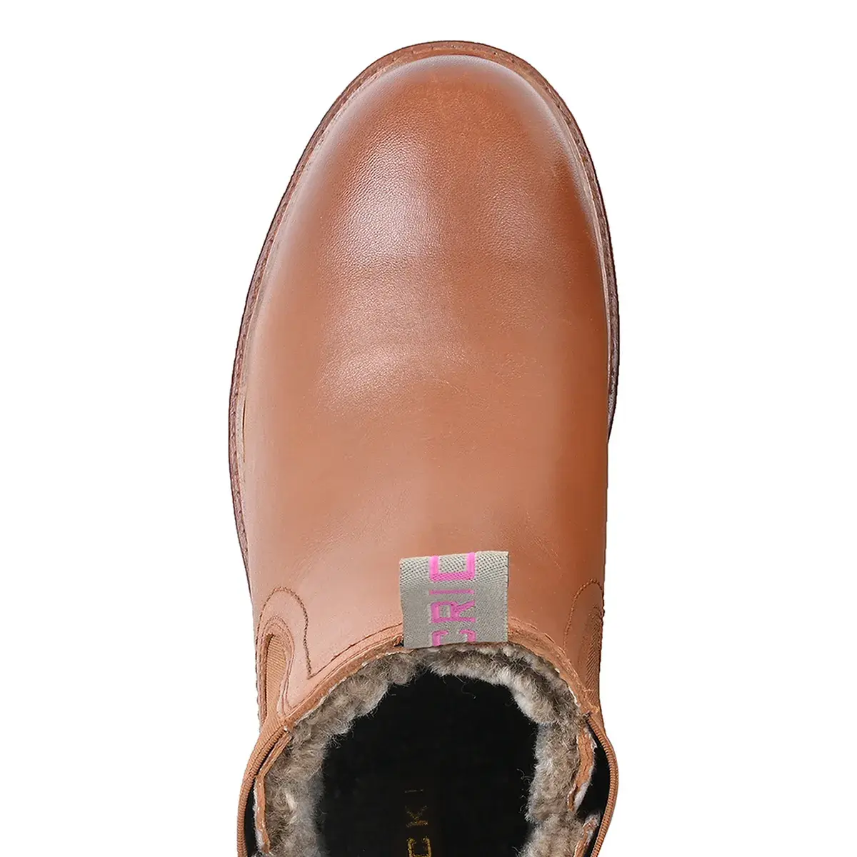 Klassische Shearling-gefütterte Chelsea Lederstiefel