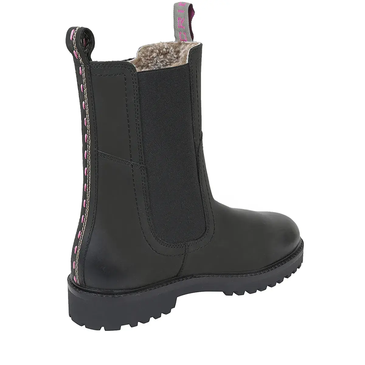 Schwarze Chelsea Lederstiefeletten