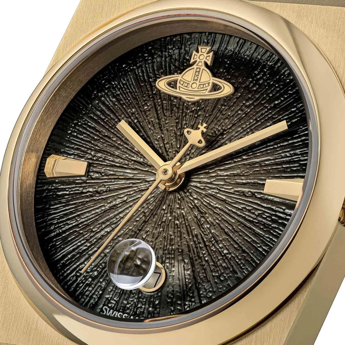 Goldfarbene Modeuhr Schweizer Uhrwerk
