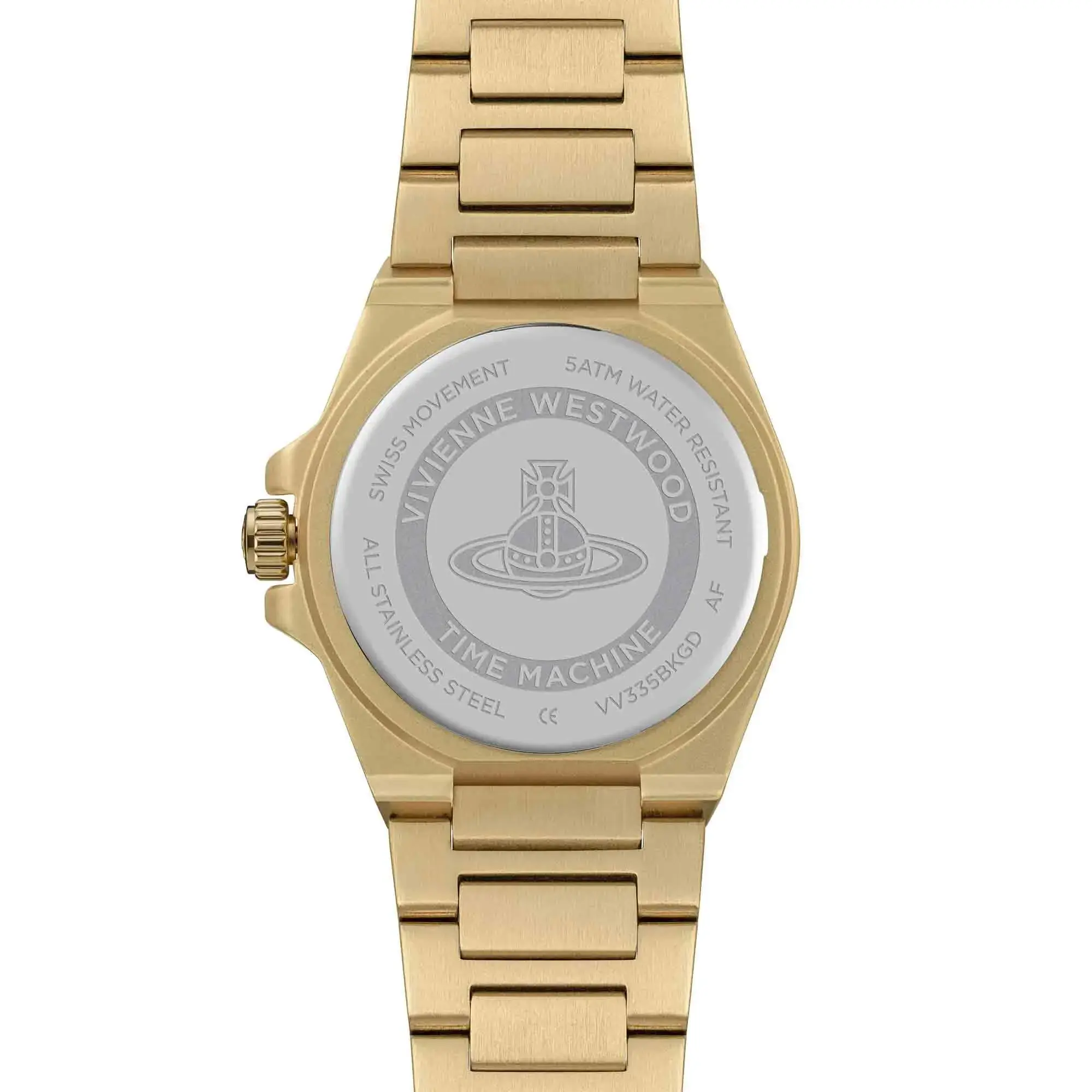 Elegante goldfarbene Quarzuhr Swiss Movement