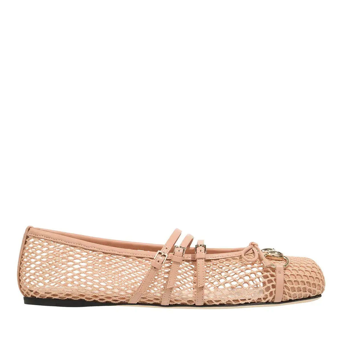 Mesh Ballerina Schuhe mit Riemen