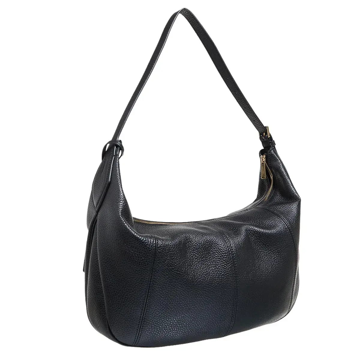 Elegante schwarze Hobo-Tasche aus Leder