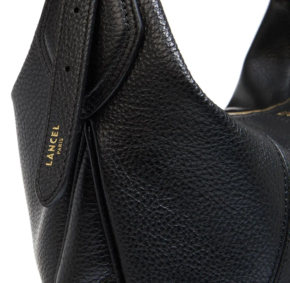 Elegante schwarze Hobo-Tasche aus Leder